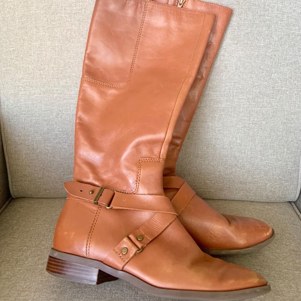 Nine West Brown Leather Riding Boots